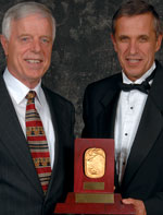 Klaus Kacy (left) receives the Donald J. McParland Memorial Medal